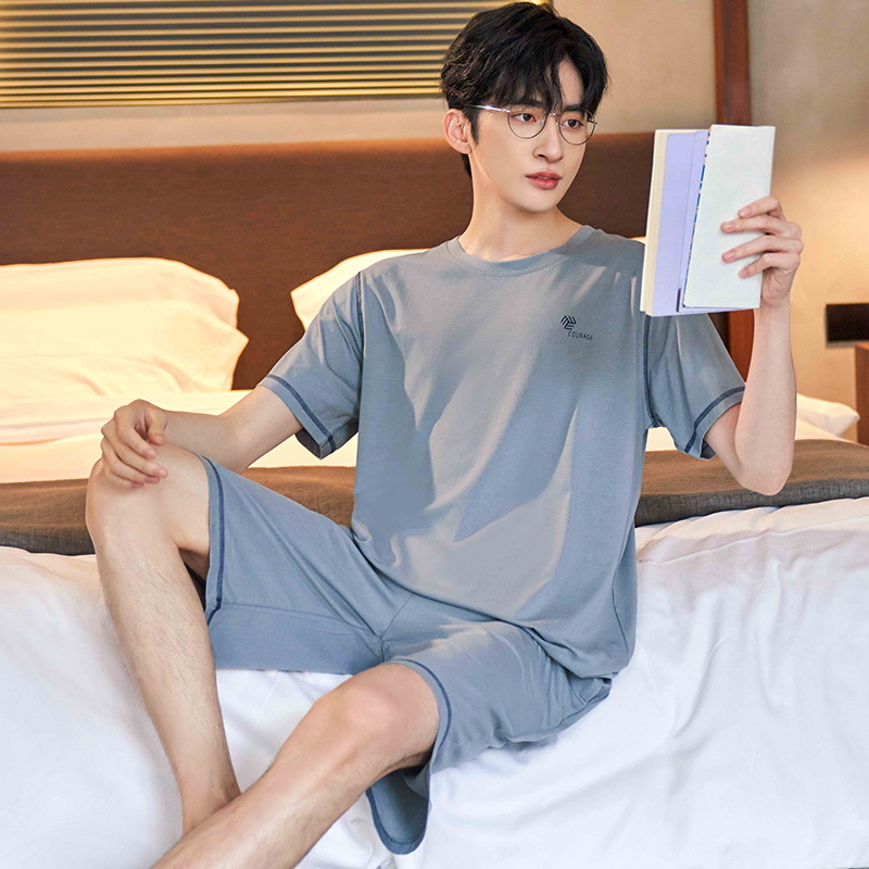 Summer Modal thin ice silk short sleeve set home wear