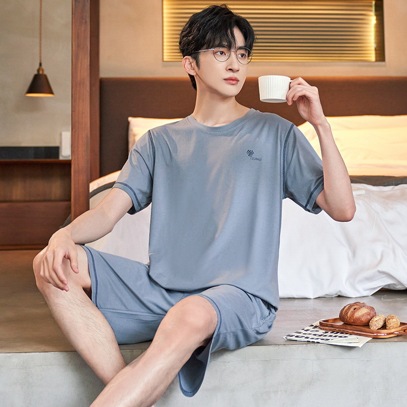 Summer Modal thin ice silk short sleeve set home wear