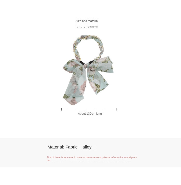 Summer ribbon floral streamer headband
