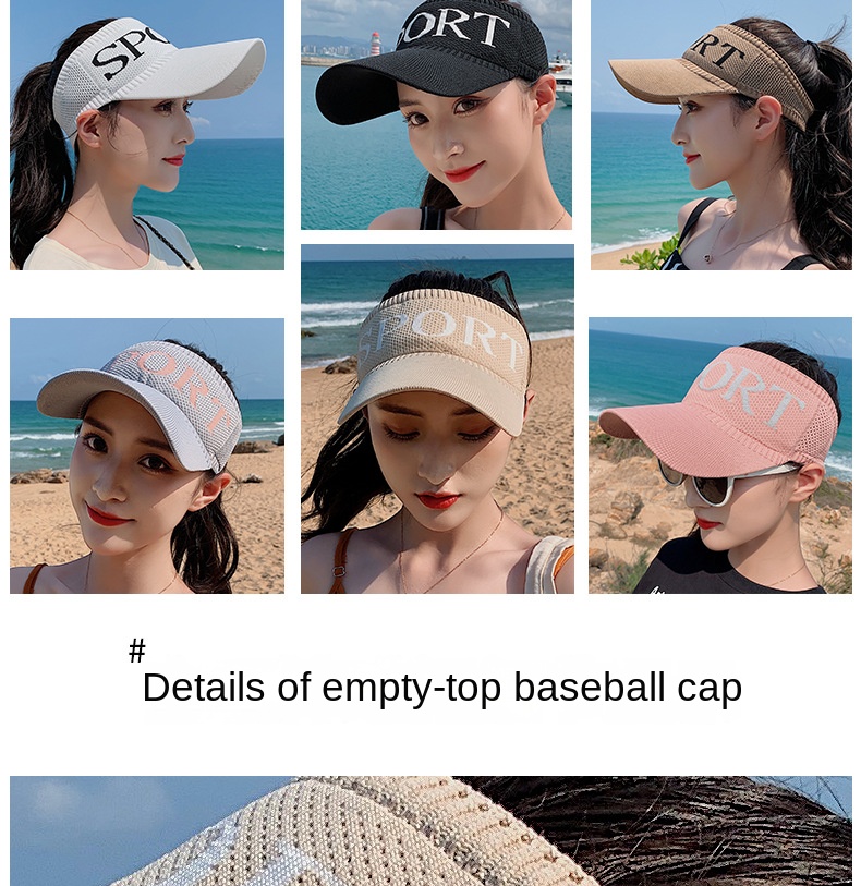 Summer sun protection hat outdoor sports cap empty top hat wholesale