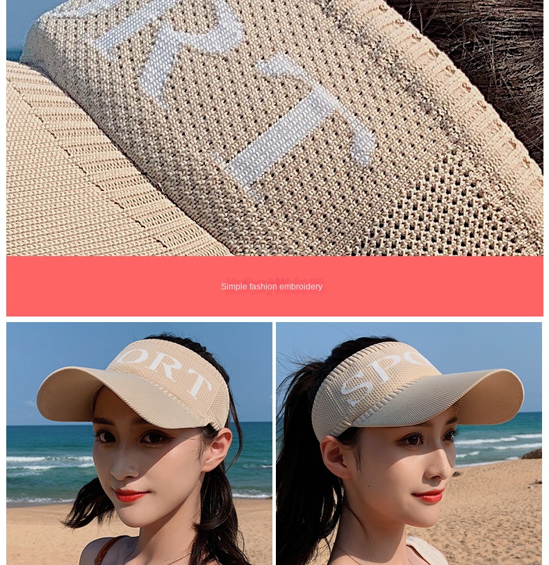 Summer sun protection hat outdoor sports cap empty top hat wholesale