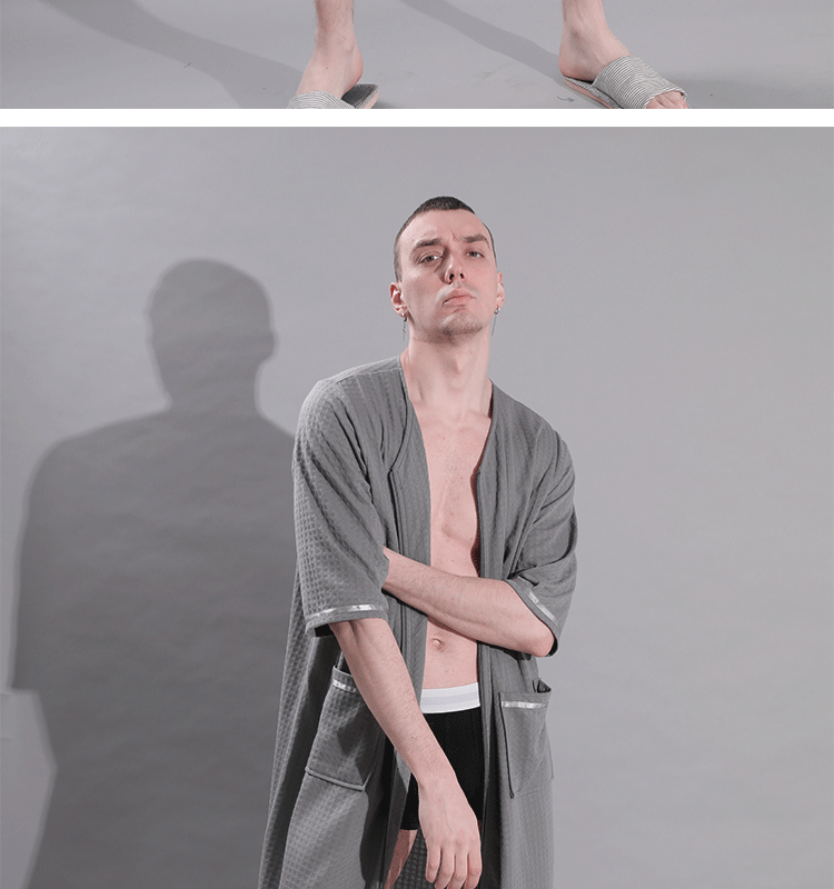 Summer thin women’s mid-length zipper nightdress