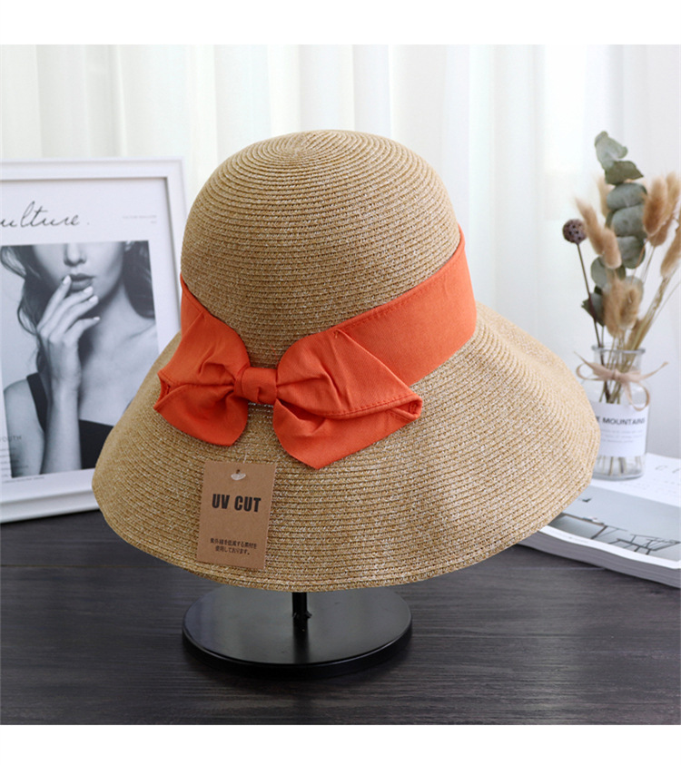 Sun protection UV sun protection bow straw hat