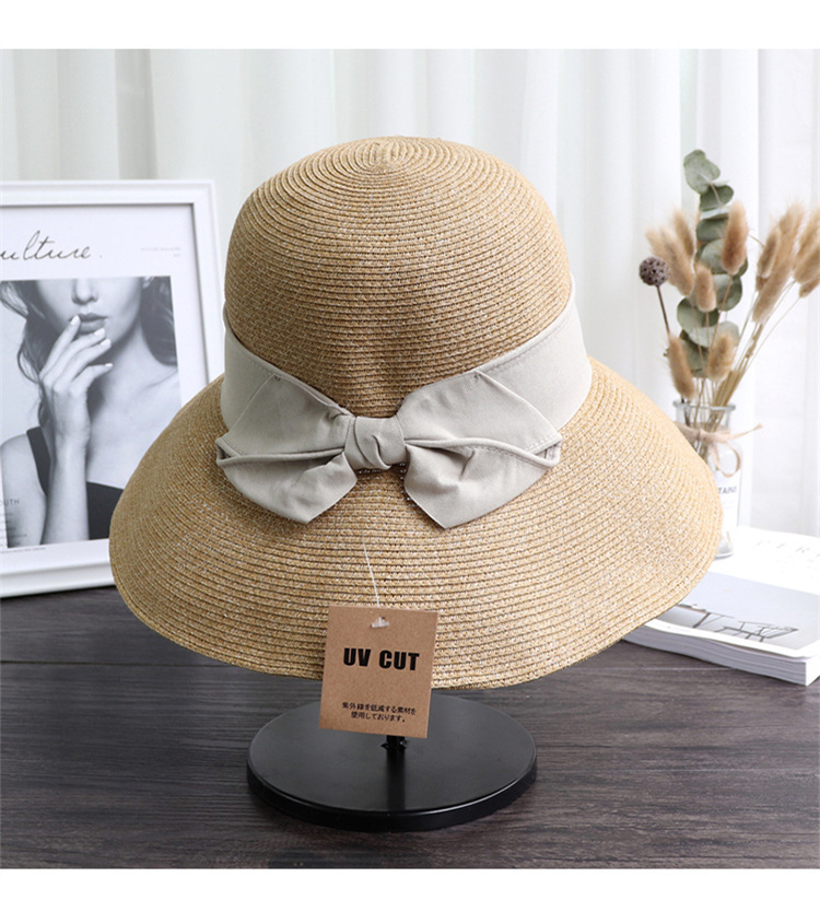 Sun protection UV sun protection bow straw hat