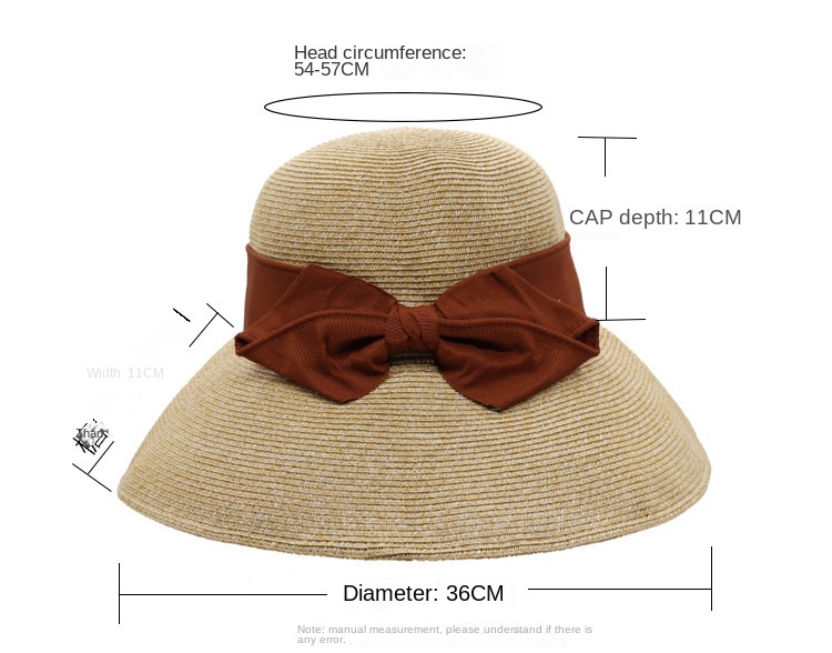 Sun protection UV sun protection bow straw hat