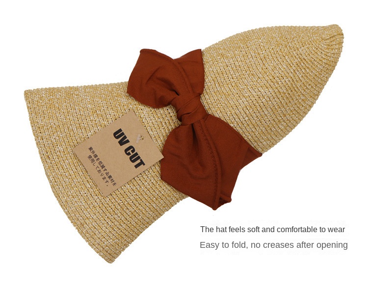 Sun protection UV sun protection bow straw hat