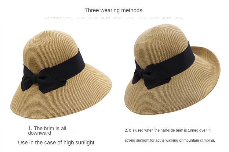 Sun protection UV sun protection bow straw hat