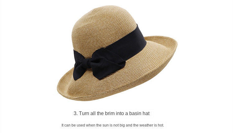 Sun protection UV sun protection bow straw hat