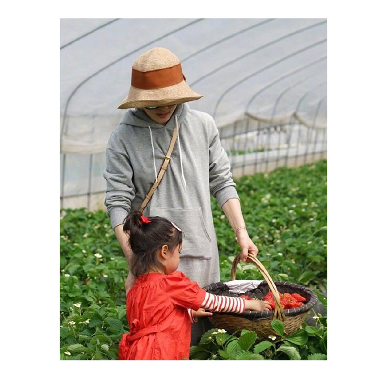 Sun protection UV sun protection bow straw hat