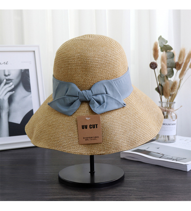 Sun protection UV sun protection bow straw hat