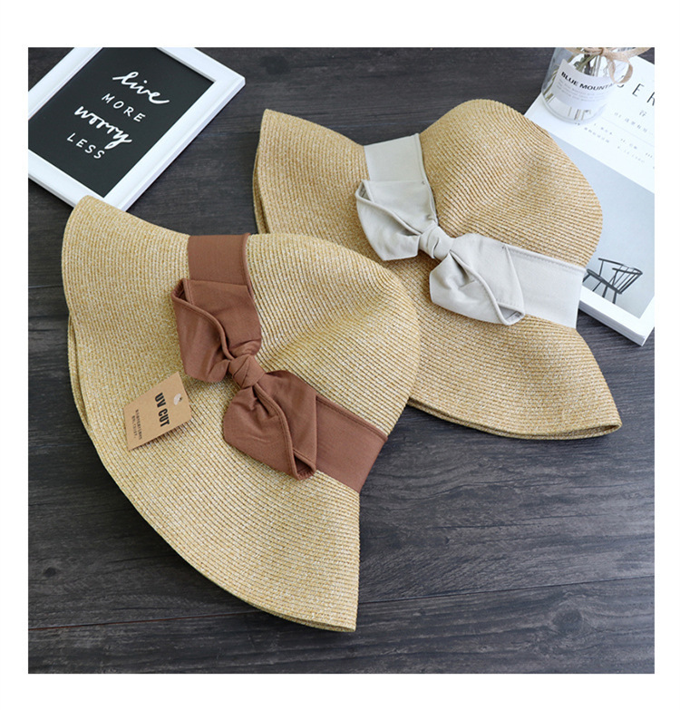 Sun protection UV sun protection bow straw hat