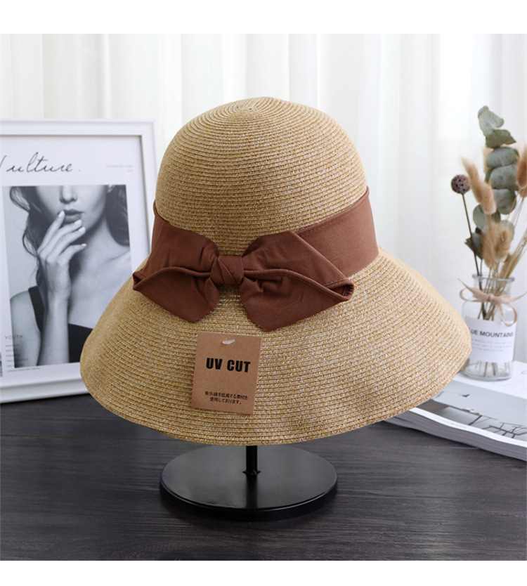 Sun protection UV sun protection bow straw hat