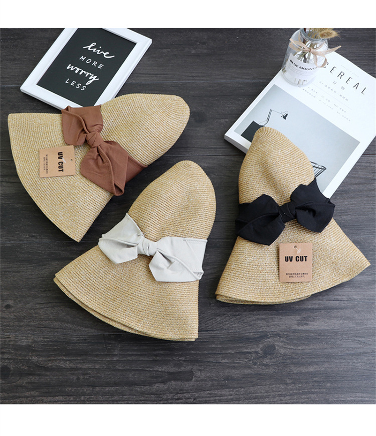 Sun protection UV sun protection bow straw hat