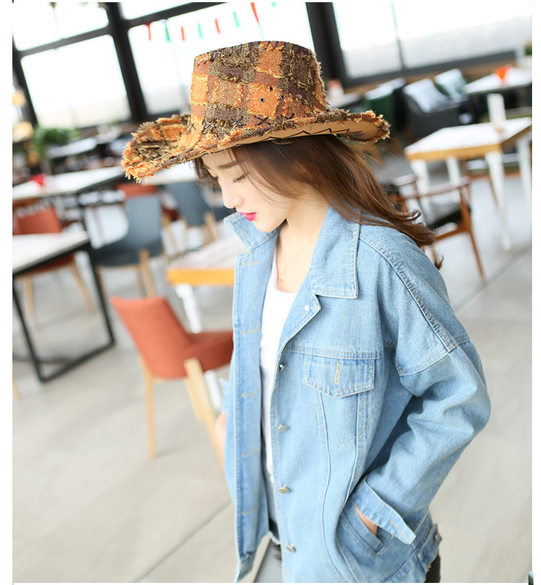 Sunblock hats for men and women with large bristles Western cowboy hats