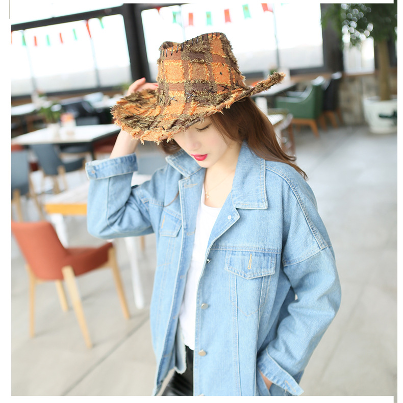 Sunblock hats for men and women with large bristles Western cowboy hats