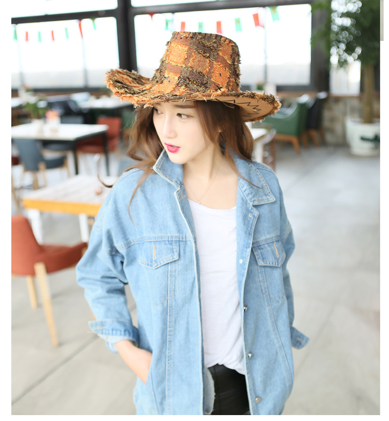 Sunblock hats for men and women with large bristles Western cowboy hats