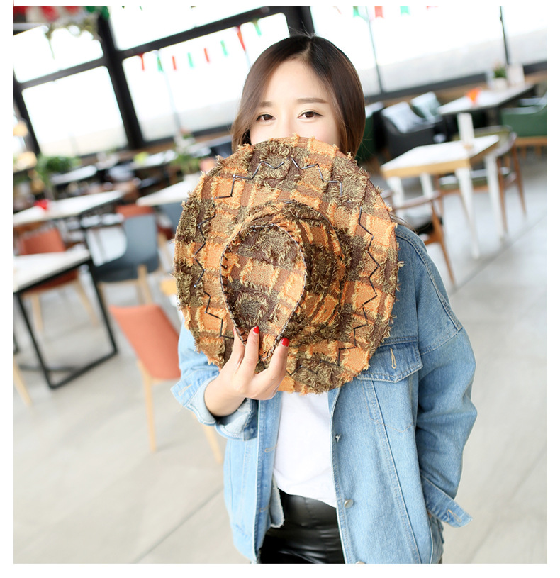 Sunblock hats for men and women with large bristles Western cowboy hats