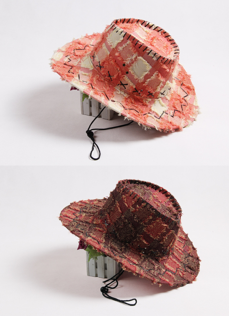 Sunblock hats for men and women with large bristles Western cowboy hats