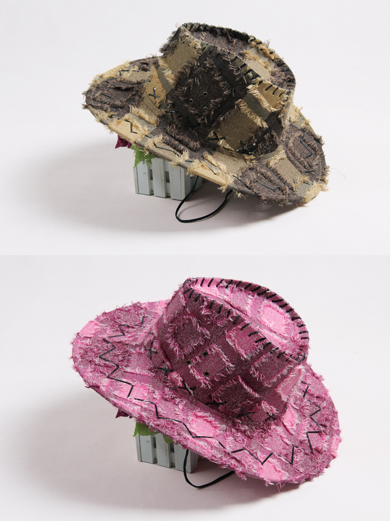 Sunblock hats for men and women with large bristles Western cowboy hats