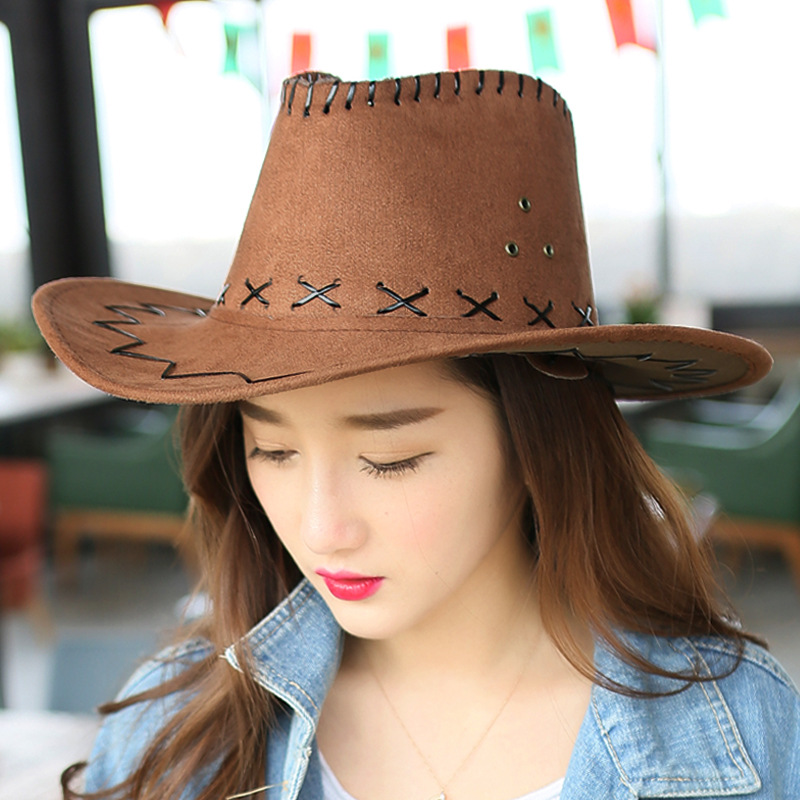 Sunblock hats for men and women with large bristles Western cowboy hats