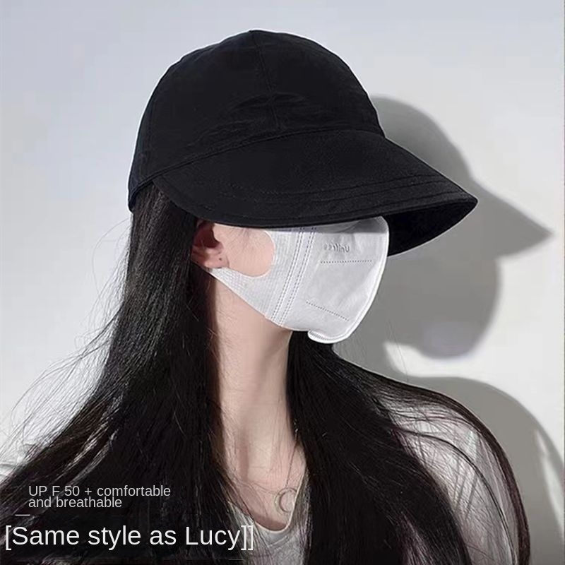 Sunscreen fisherman hat round face big head around the sun cap