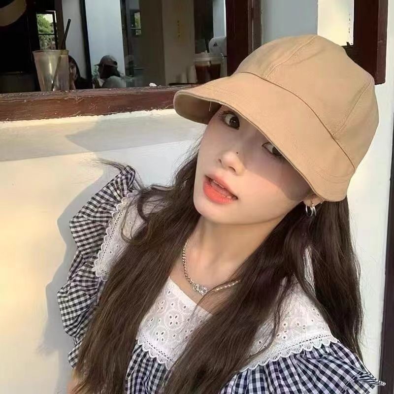 Sunscreen fisherman hat round face big head around the sun cap