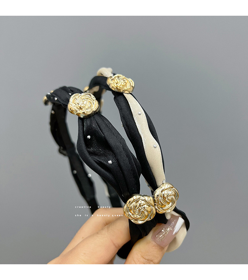 Temperament camellia headband