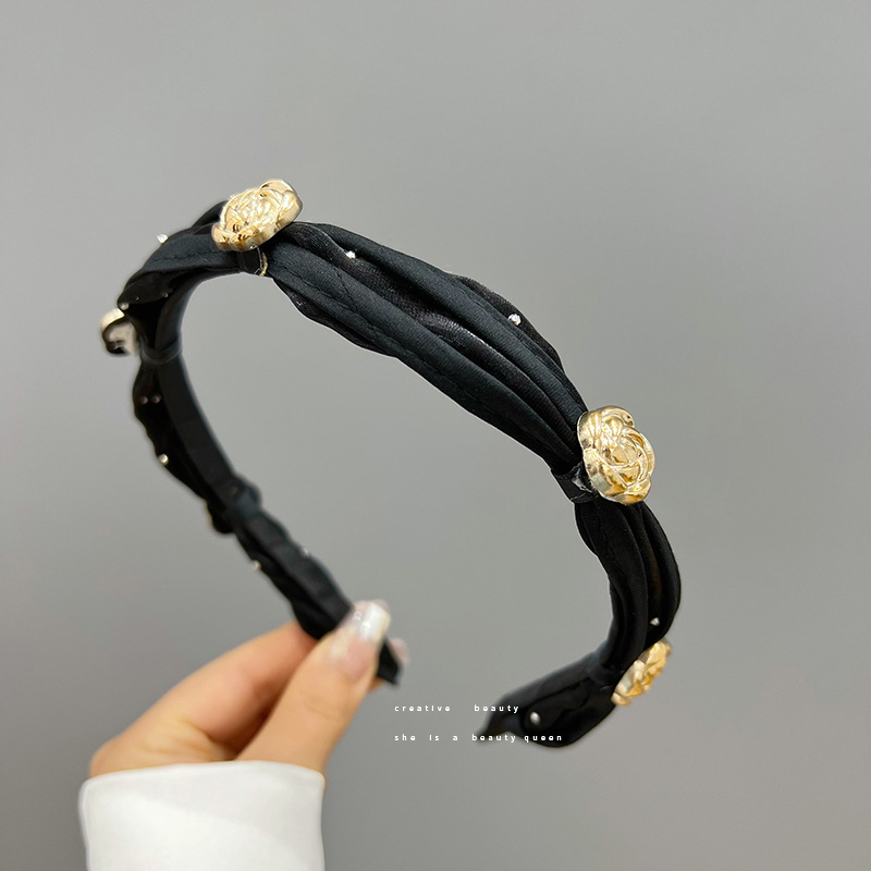 Temperament camellia headband