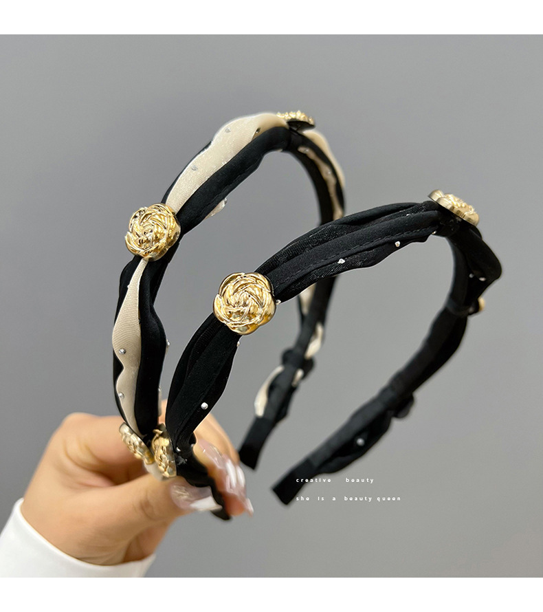 Temperament camellia headband