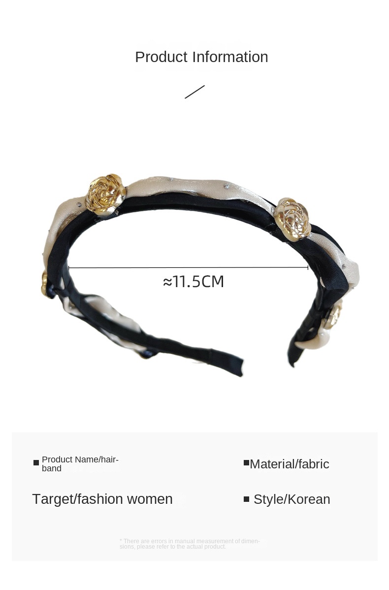 Temperament camellia headband