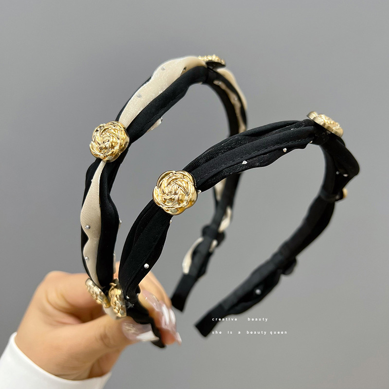 Temperament camellia headband