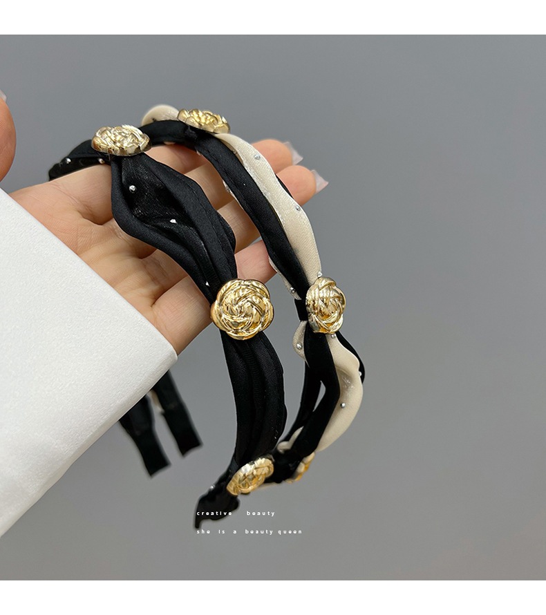 Temperament camellia headband