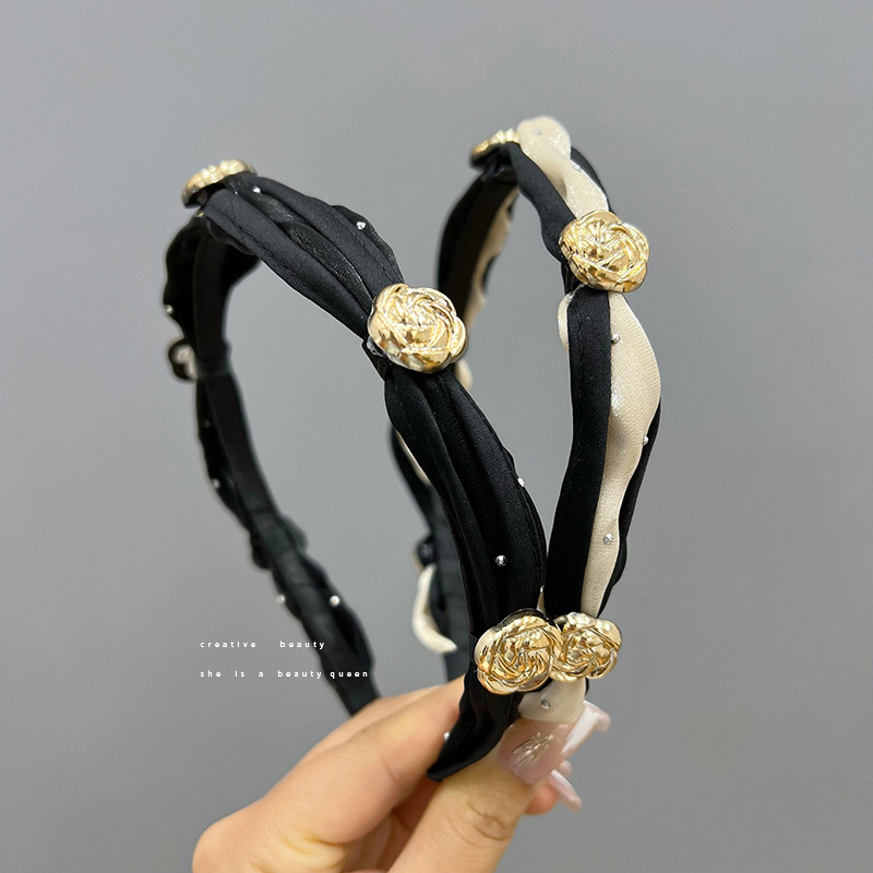 Temperament camellia headband