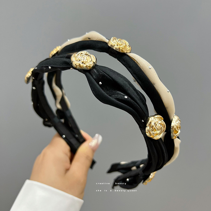 Temperament camellia headband
