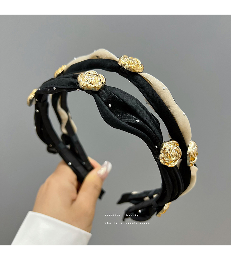 Temperament camellia headband