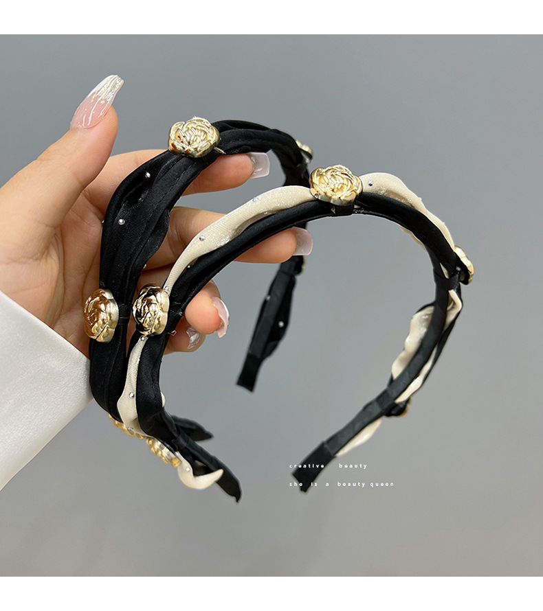 Temperament camellia headband