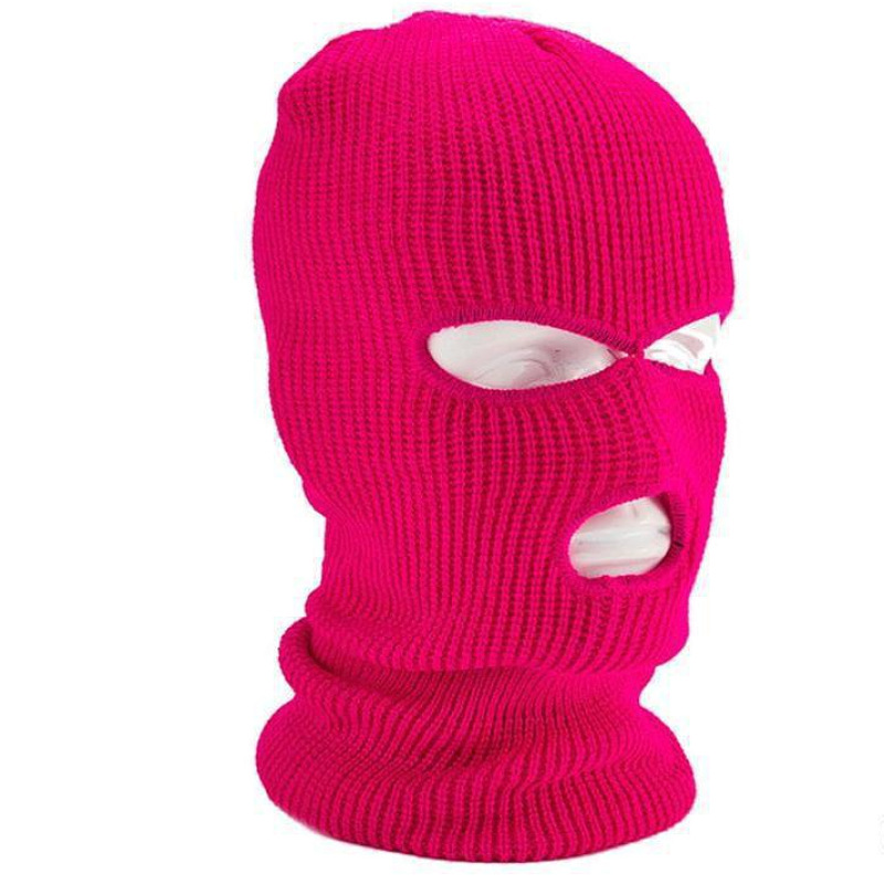 Three-hole knit hat candy colored woollen hat