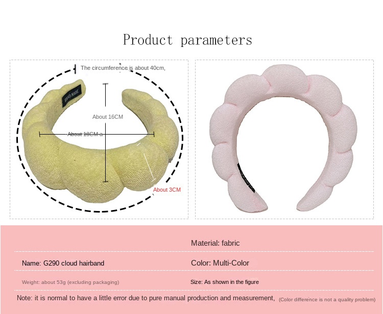 Towel flannelette sponge head hoop