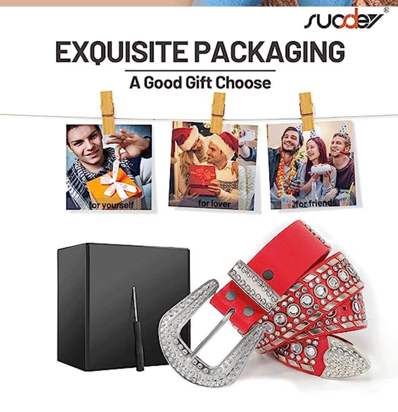 Trend belt rivet rhinestone set wide belt