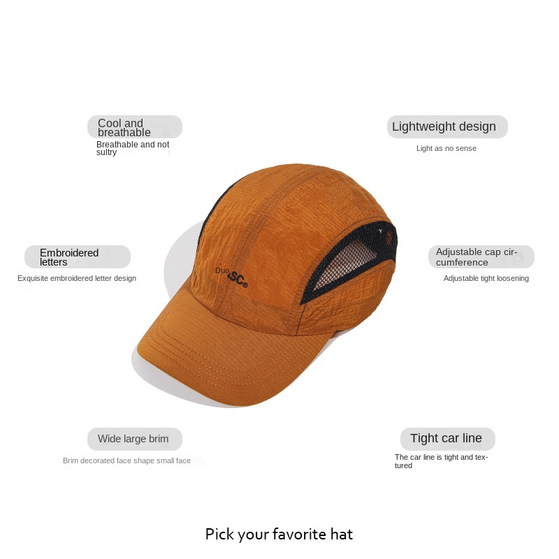 WASC Mountain thin summer breathable mesh cap for men and women