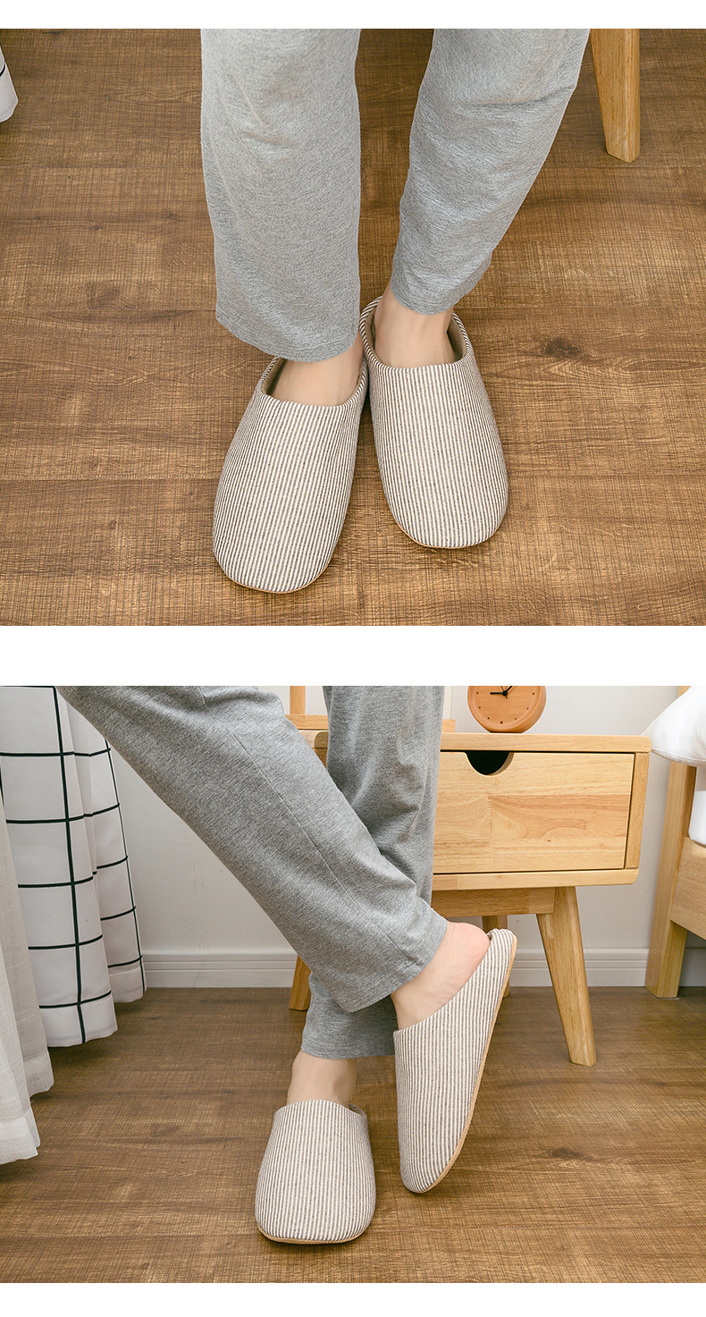Warm plush cotton slippers