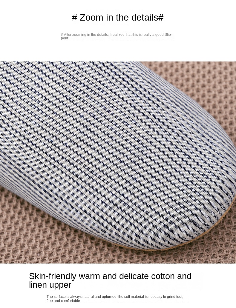 Warm plush cotton slippers