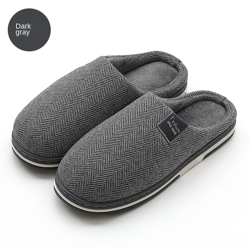 Winter indoor thick soled cotton slippers