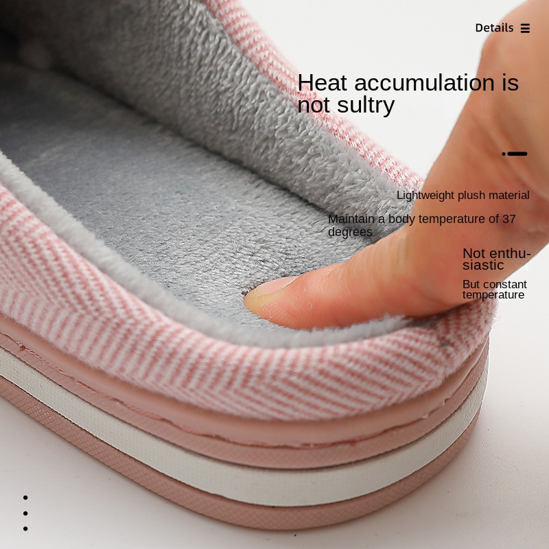 Winter indoor thick soled cotton slippers