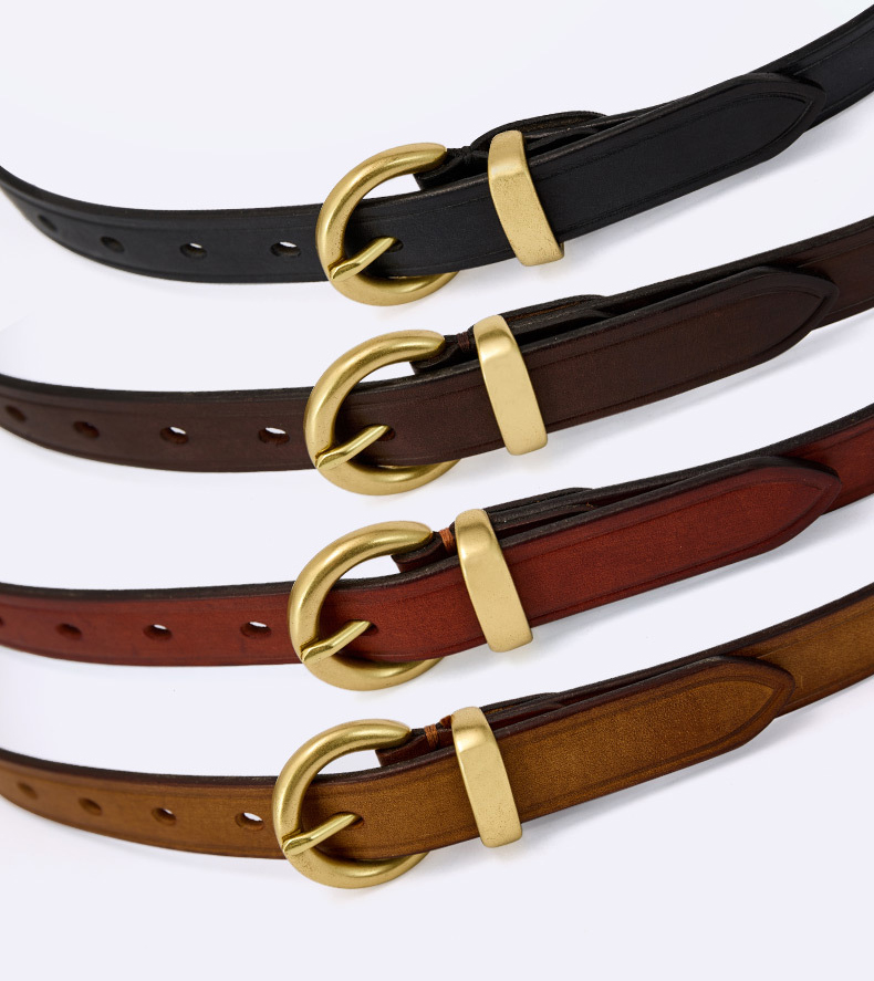 Women’s fine waist with leather couture dress belt