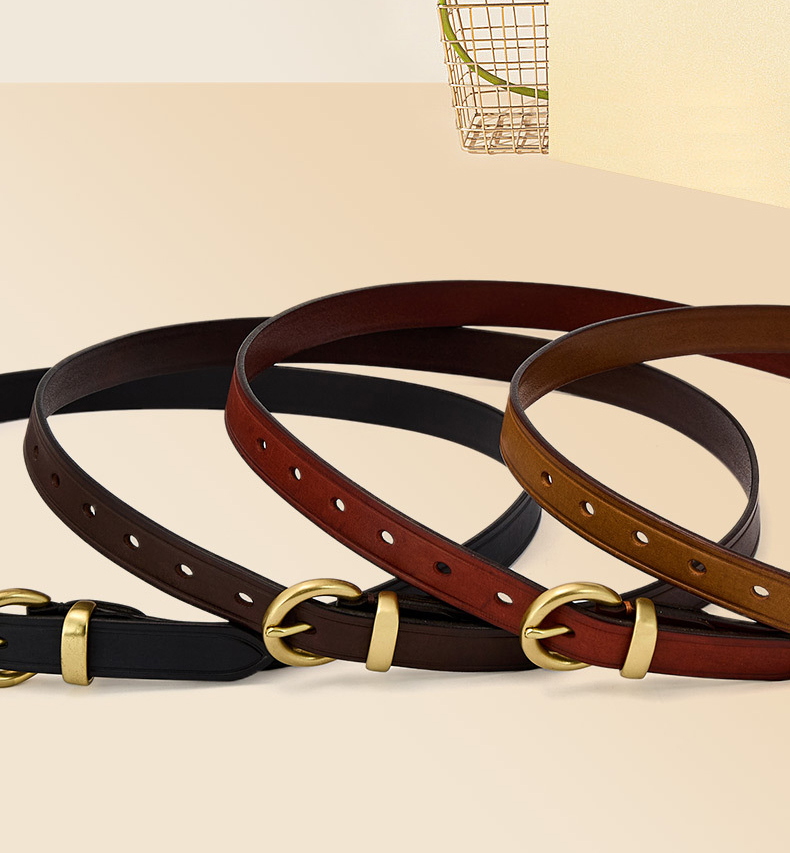 Women’s fine waist with leather couture dress belt