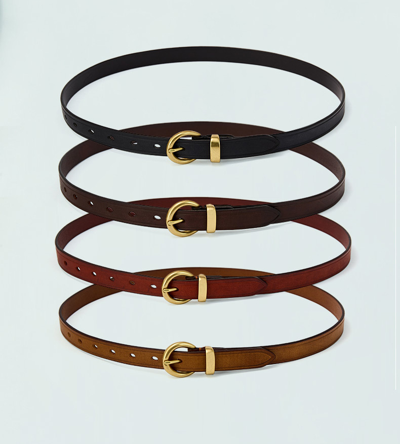 Women’s fine waist with leather couture dress belt