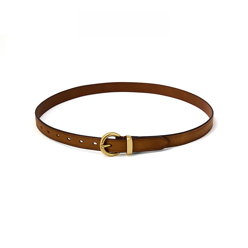 Women’s fine waist with leather couture dress belt