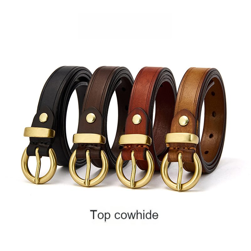 Women’s fine waist with leather couture dress belt
