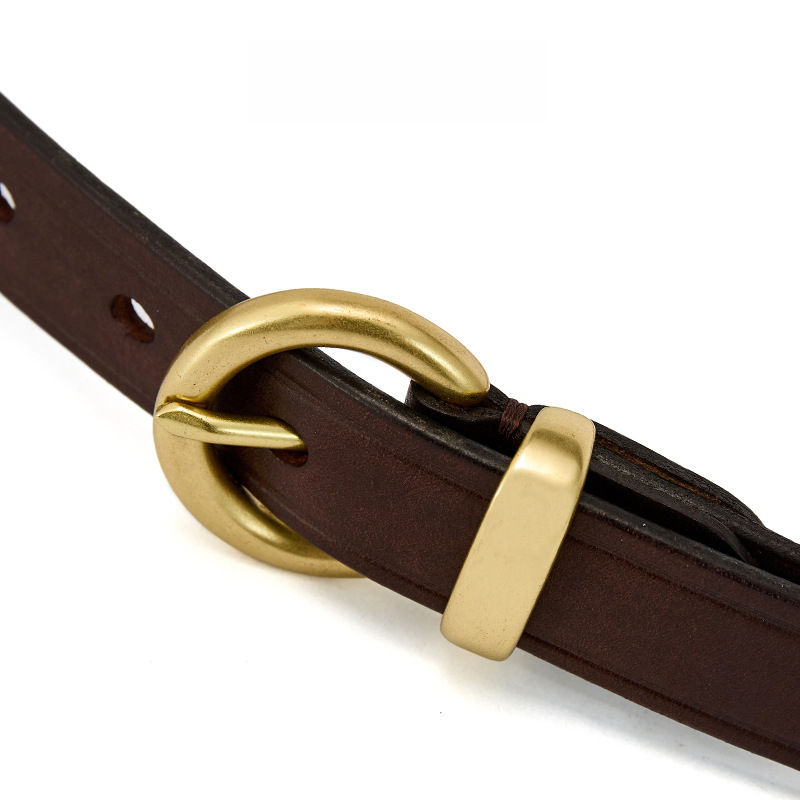 Women’s fine waist with leather couture dress belt